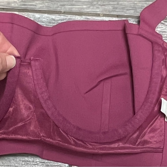 NWT $48 Free People Naomi Longline Bra XS or Small Dried Rose Pink - Picture 9 of 16